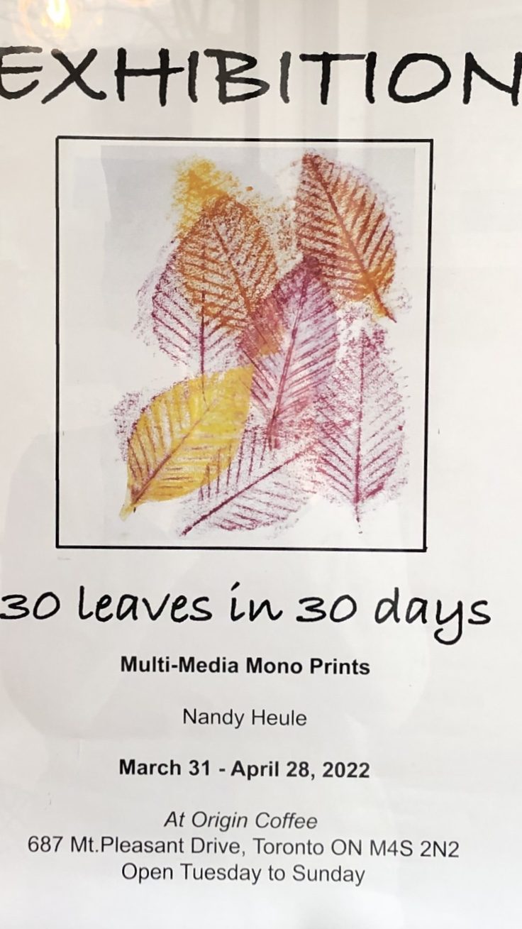 30 Leaves in 30 days poster.