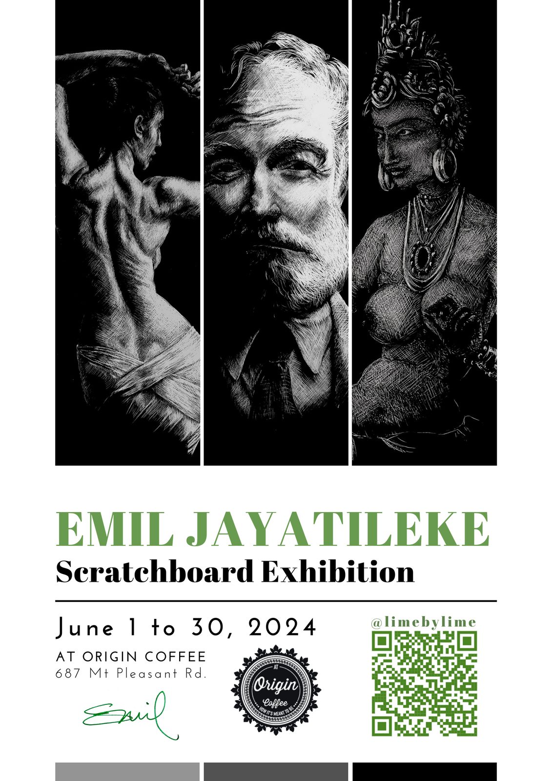 Scratcboard Exhibition poster.