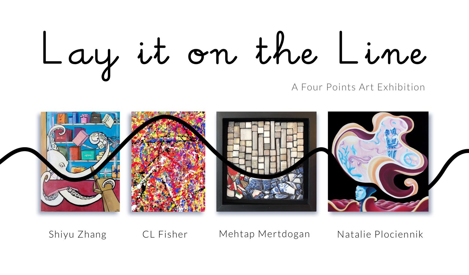 Lay it on the Line,  Four Point Art Exhibition, Fall 2020 poster.