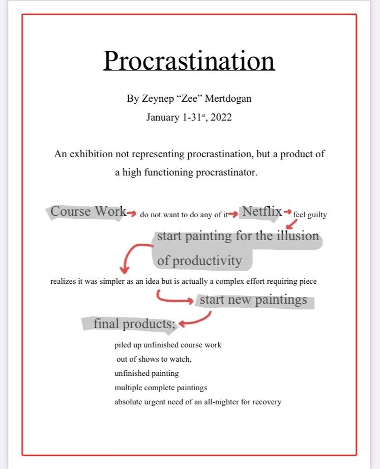 Procrastination poster.