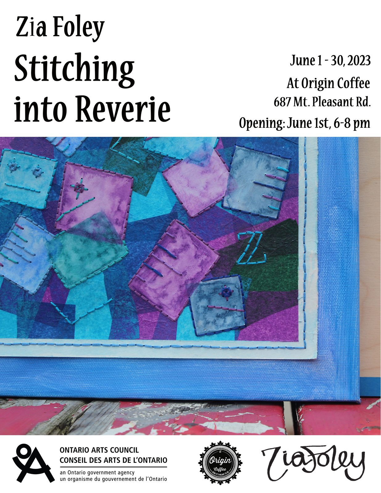 Stitching into Reverie poster.