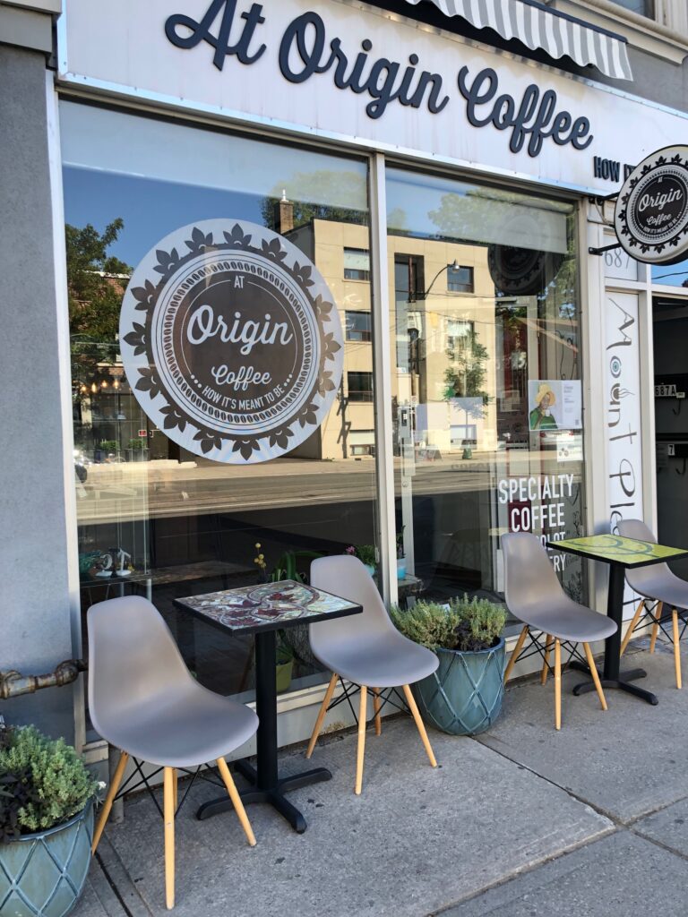 Mehtap and Cüneyt Mertdoğan, co-founders of At Origin Coffee, at their specialty coffee shop on Mount Pleasant Road, Toronto