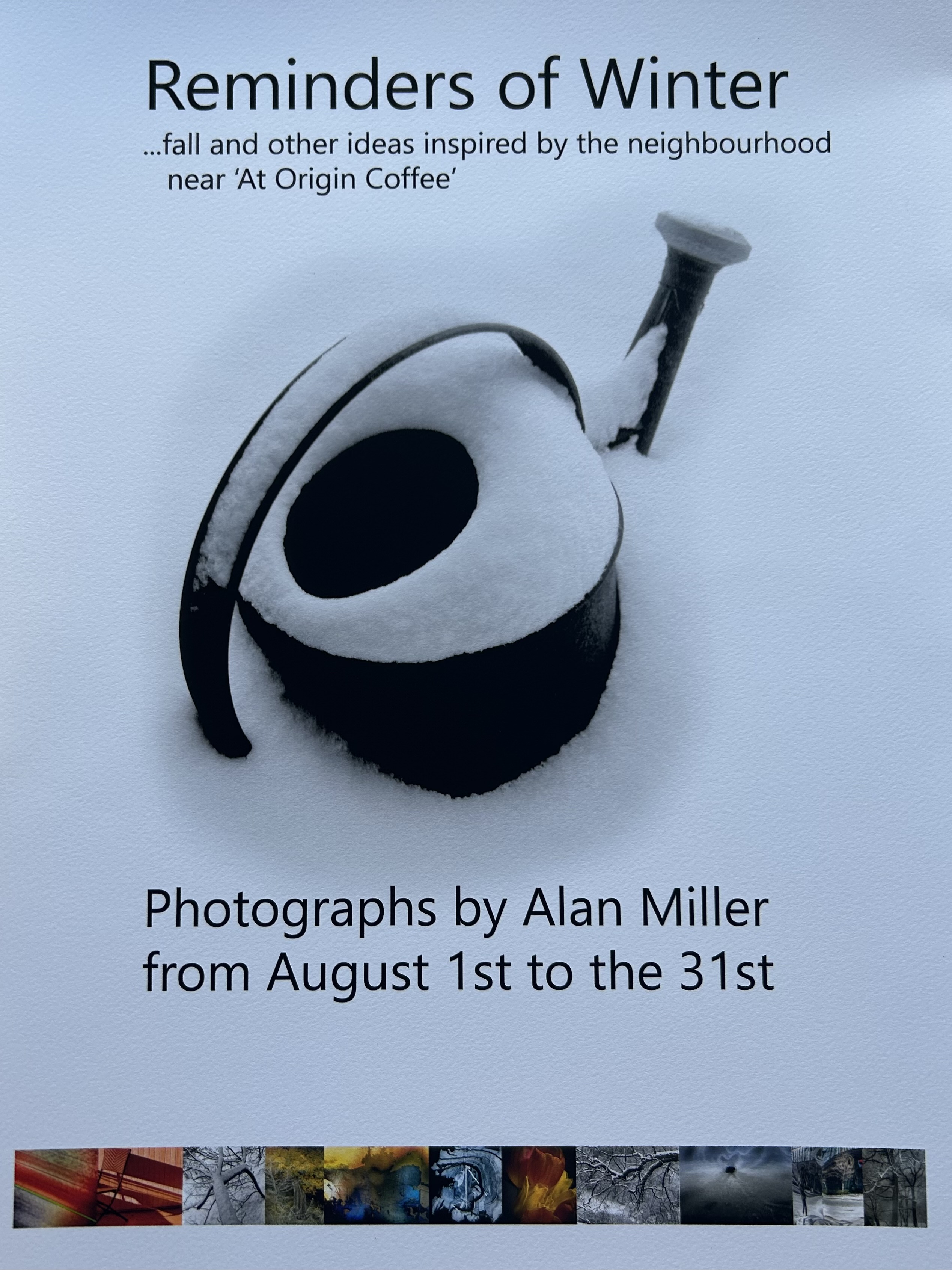 Reminders of Winter — exhibition artwork by Alan Miller, At Origin Coffee art gallery, Toronto, August 2026